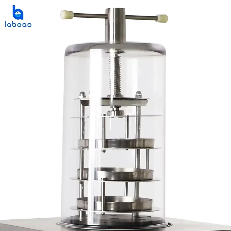 for  0.08sqm Vertical Top Press Freeze Dryer Vacuum Lyophilizer With Vial Stoppering Function for Laboratory Use