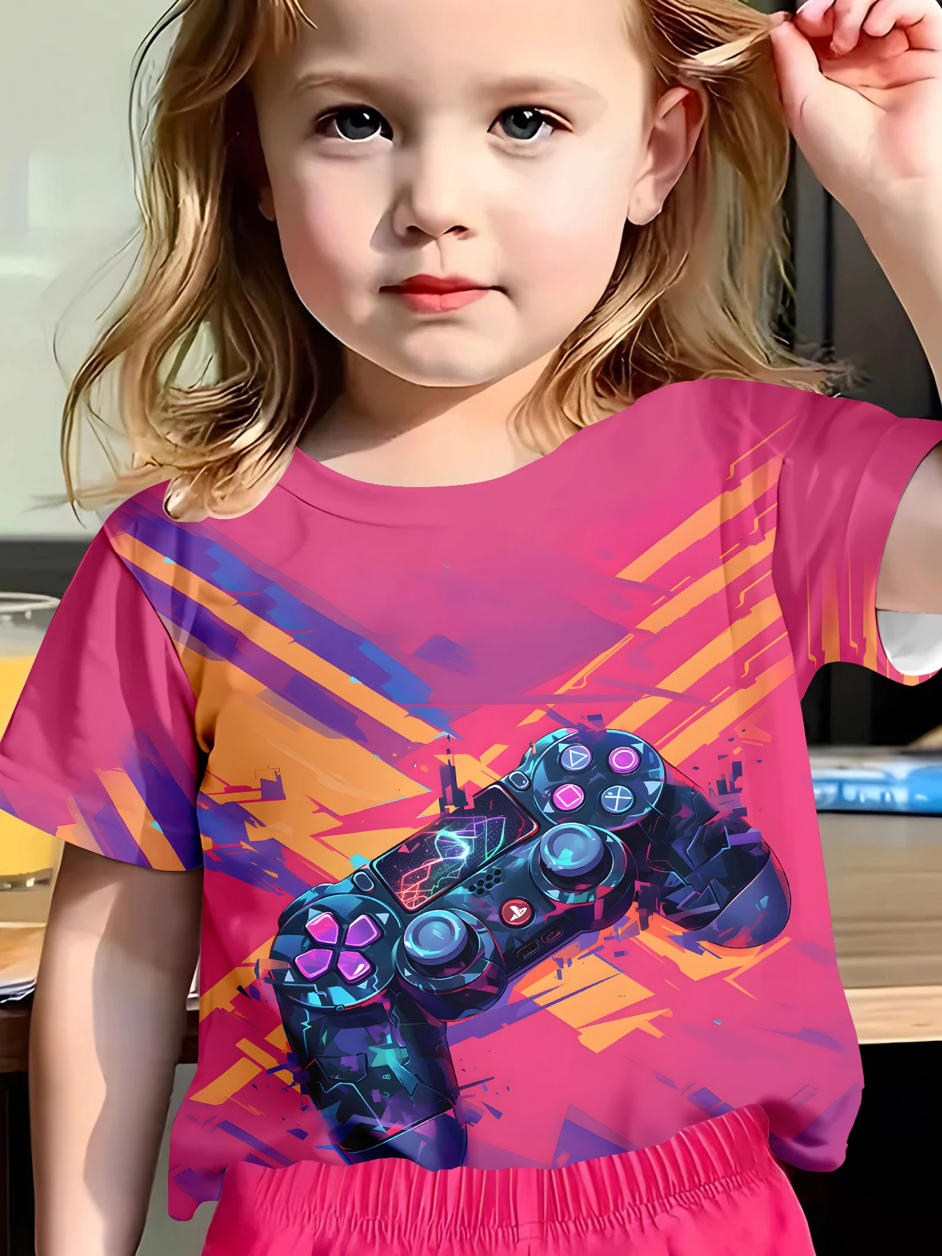 T-shirt a maniche corte per ragazzi e ragazze Top estivi basic casual girocollo per bambini