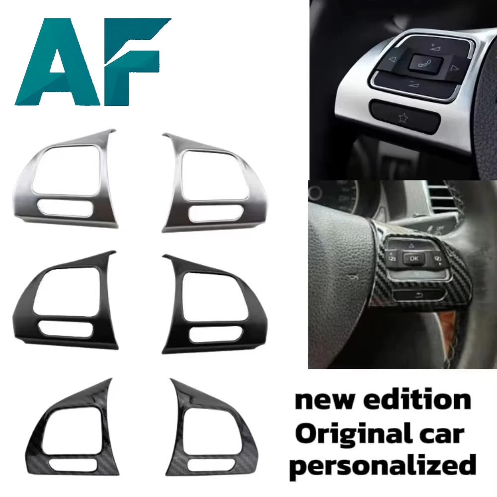 Multi-Function Steering Wheel Trim Cover for VW Tiguan/Golf/Passat, Interior Decor Sticker, Enhanced Mouldings, Car Accessories