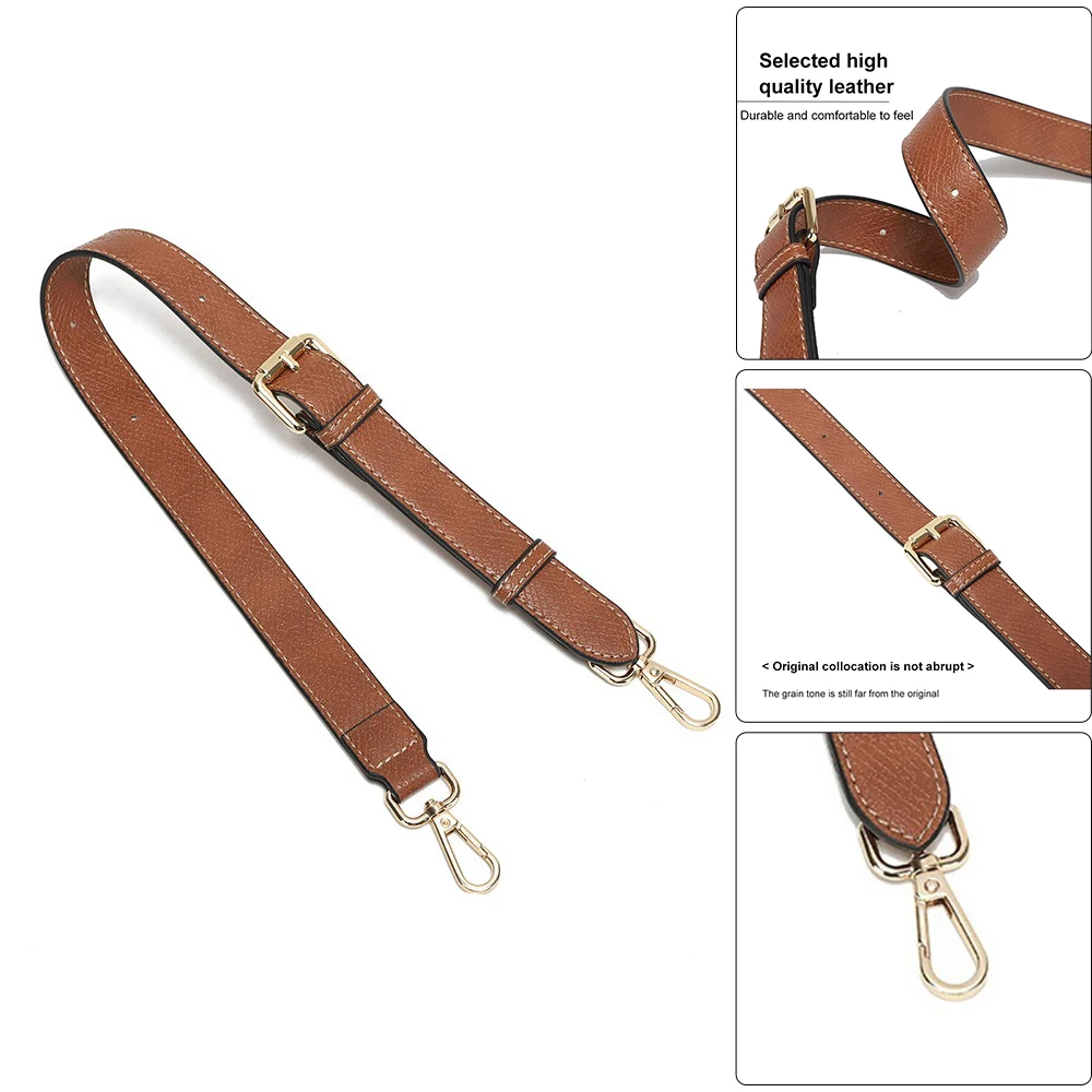 2.5CM Wide 55-70cm Adjustable Bag Strap PU Leather Bag Handle Accessories Handbag Straps For Underarm Bag Making Accessories