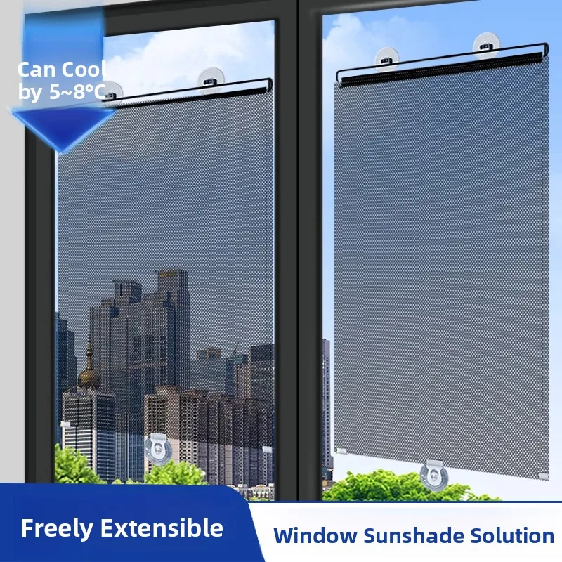 

Office Cooling Auatic Rebound Car Interior Waterproof Reflective Light Bloing Window Roller ades Heat Insulation Curtain