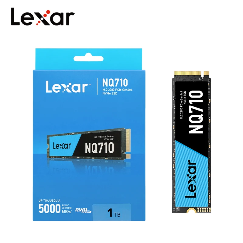 Lexar NQ710 2TB SSD Hard Drive NVMe M.2 2280 PCIe Gen4x4 Solid State Drive Max 5000Mb/s Reading Speed Internal Hard Disk for PC