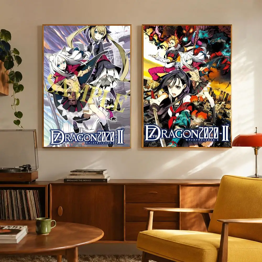 Casual Classic Rpg S-Seventh Dragon Poster Digital Solvent Print Waterproof PP Fade-Resistant Wall Art Room Decor Gift