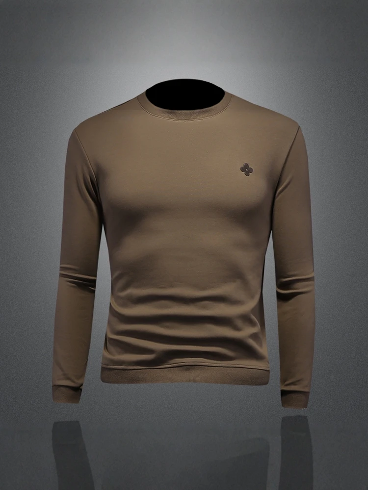 

Men's Fce Lined Long Sve T-irt Slim Fit Thiened Winter Base irt Large Size Cotton Polyester Breathable Faionable