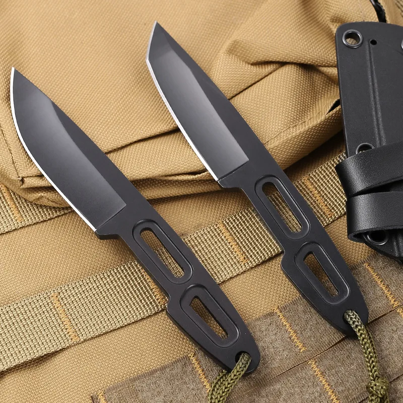 Portable knife with K sheath Cross-border hot-selling outdoor small straight knife EDC tool Wilderness survival  knife