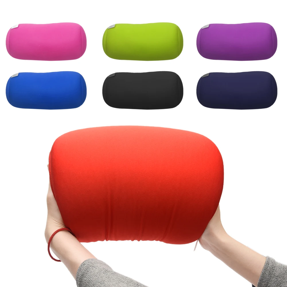 Soft Mini Cylindrical Pillow Cushion Comfortable Taval Roll Pillow for Patient Sick Person Micro Microbead Travel Pillow