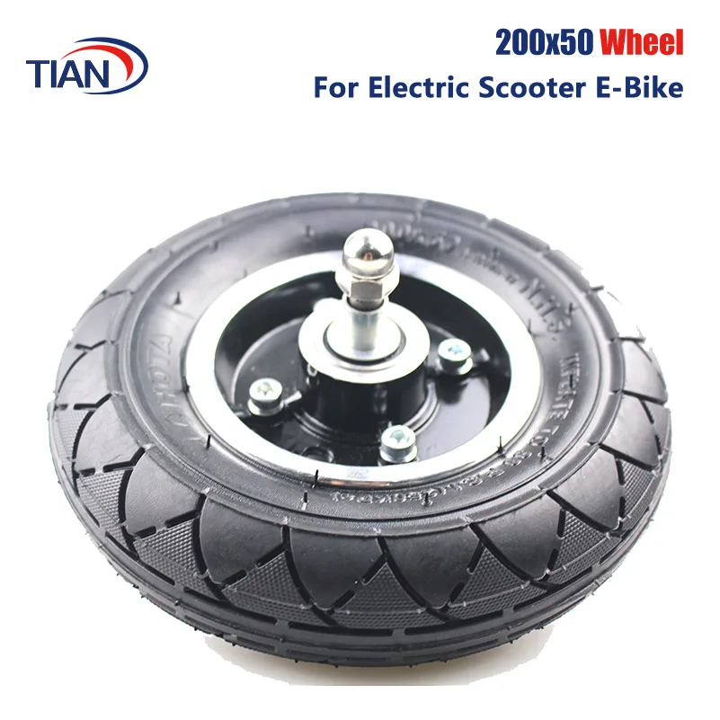 200x50 Electric Scooter Tyre With Wheel AXLE Hub 8