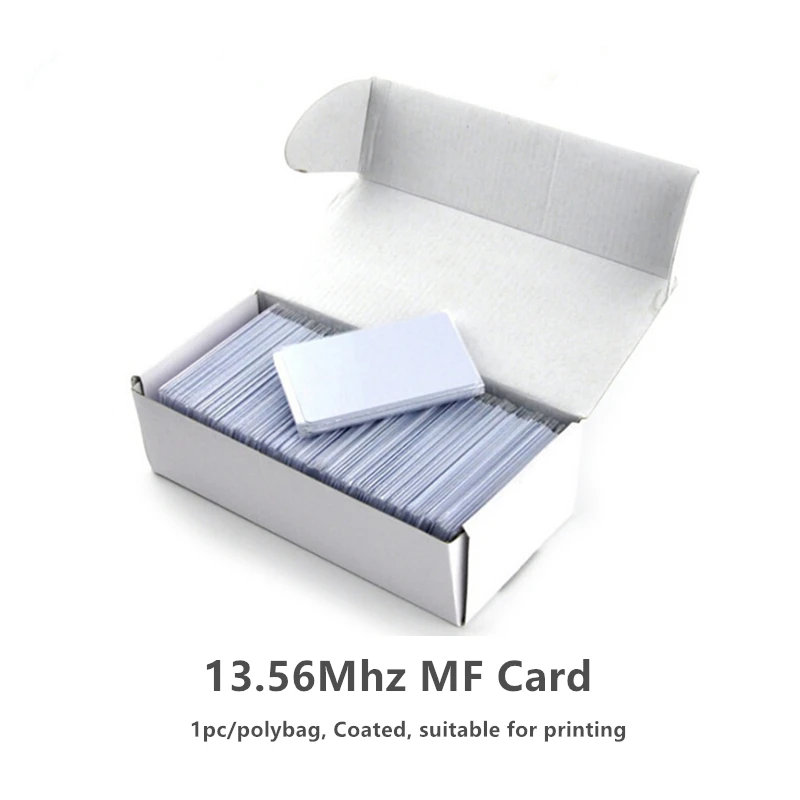 5pcs 13.56 mhz RFID IC Cards High Frequency MF Classic 1K S50 White Proximity Card For Access Control Door Lock Time Attendance