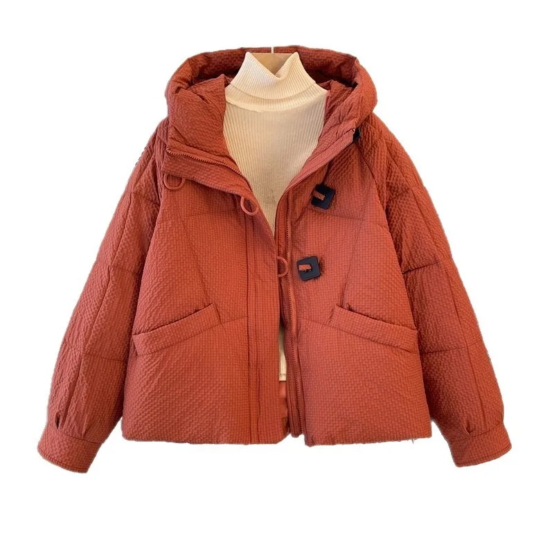 Parkas Short Coats Women Hooded Zipper Y2k Streetwear Jackets Full Sleeve Thick Warm Elegant Jacket Work Coat Autumn Winter 2025