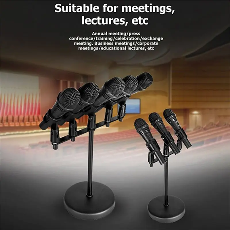 A99E-Stand Mount Brackets Mic Holder Microphone Bar Base Rods With 3/8 Inch Thread Screws