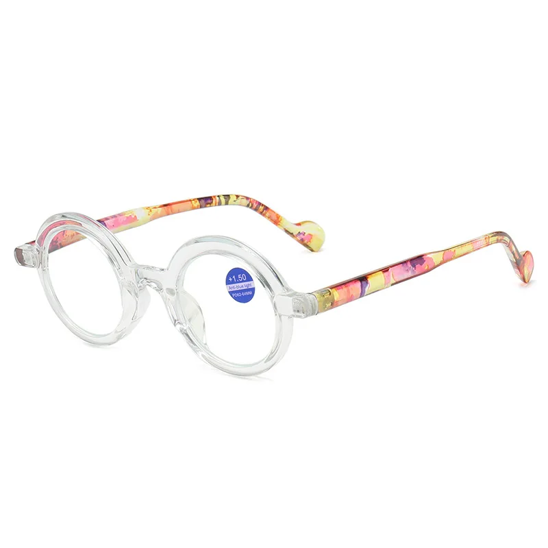 نظارات قراءة بسيطة وغير رسمية الأكثر مبيعًا بإطار دائري صغير مضاد للضوء الأزرق عالية الوضوح للاستخدام المنزلي