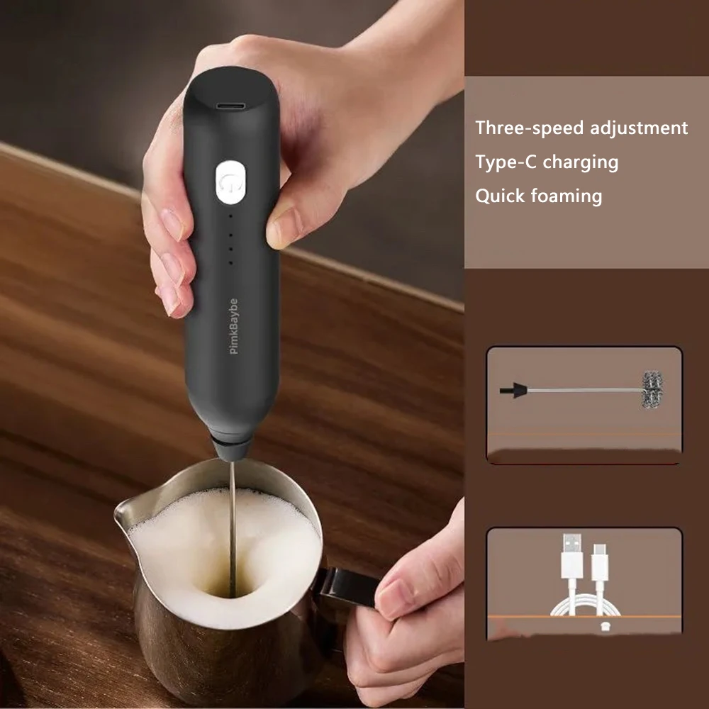 Electric Coffee Milk Foaming Mixer Handheld Egg Beater for Home Coffee Cream Mixer and Frother Automatic Kitchen Mixing Tool view 4