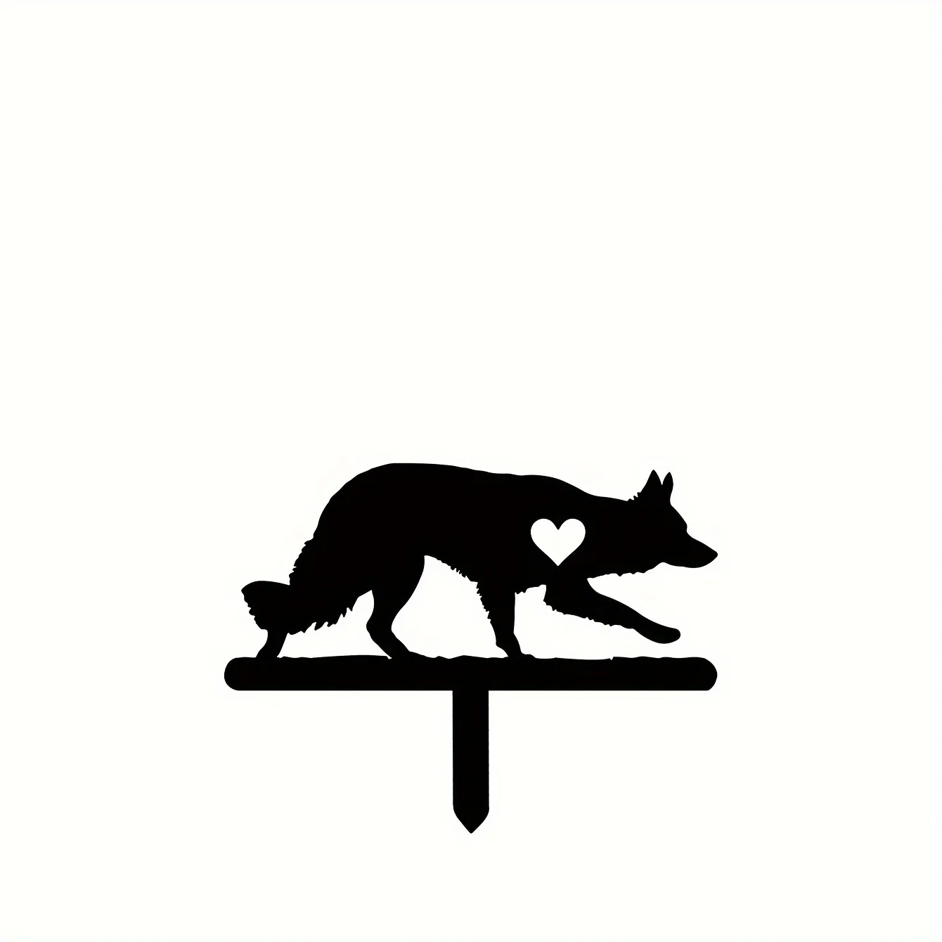 

Iron Art Silhouette Wolf Dog Garden Stake Metal Yard Sign Outdoor Decoration Courtyard Art GardenCreative Pet Commemorative