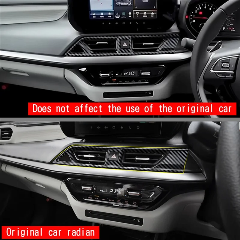 

AR-Car Central Control Air Outlet Frame A/C Vents Trim Sticker Forsuzuki Swift 2024 Carbon Fiber