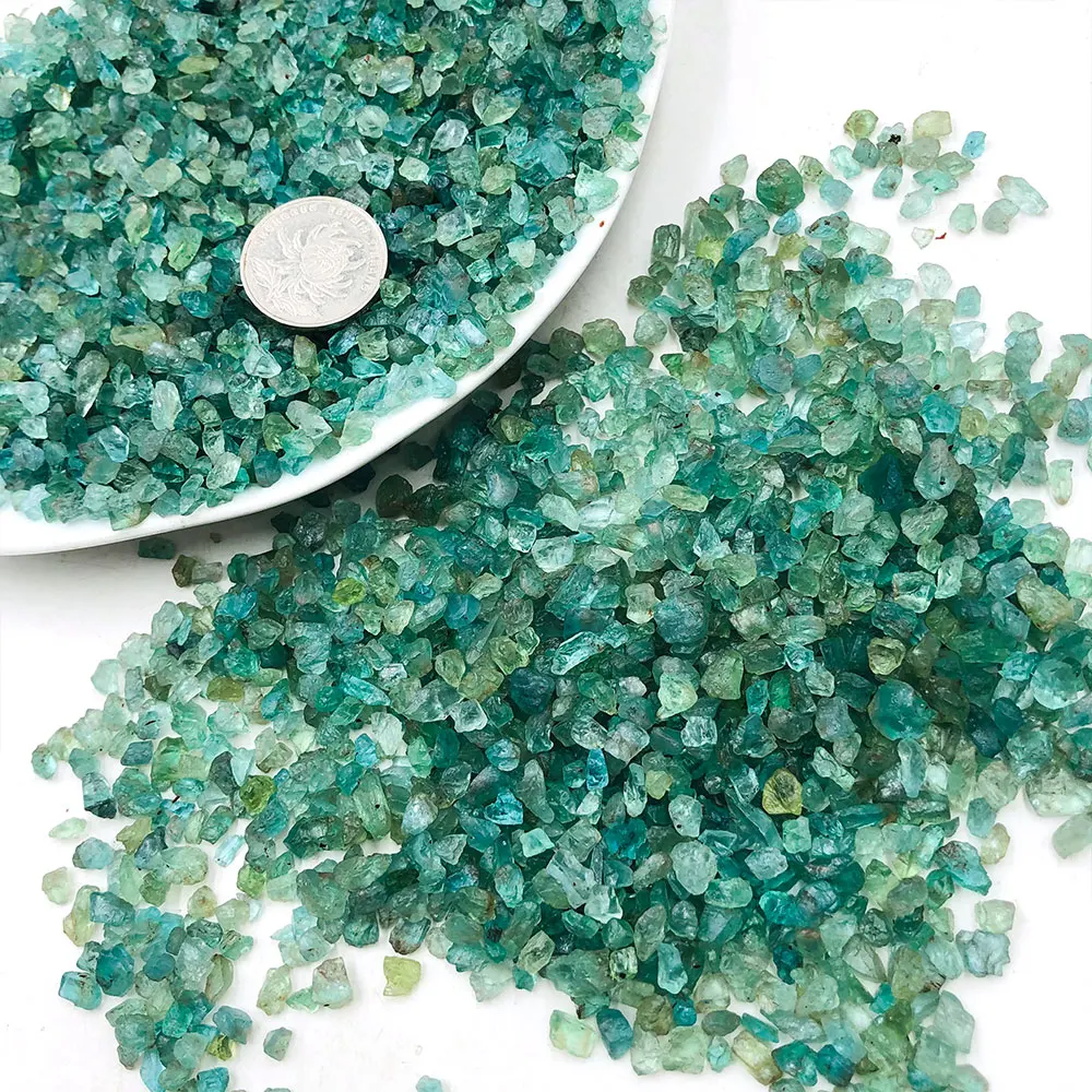 50g/Pack Natural Apatite Raw Chips Gravel Rough Quartz Crystals Stone Mineral Healing Reiki Home Room Decor Decoration Aquarium