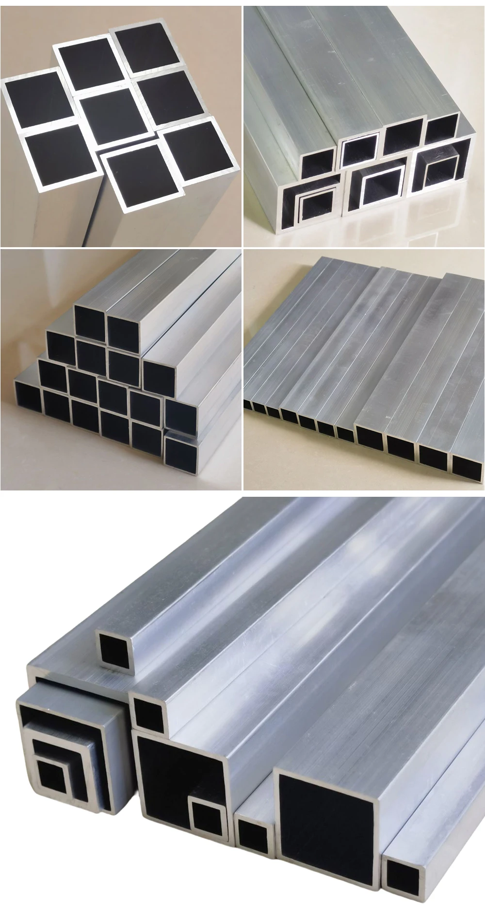 Aluminiumlegierung Quadratrohr Breite 6-50mm Länge 300-500mm Quadratprofil DIY Dekoration Aluminium Quadratrohr Hohlrohr – Detail 6