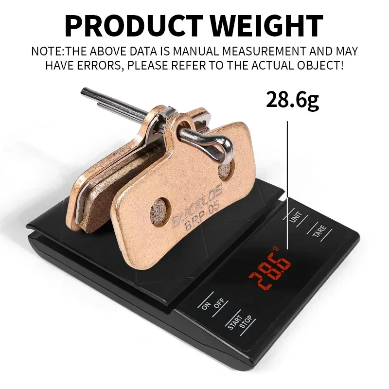 Plaquettes de frein BUCKLOS MTB pour D02S N03A, plaquettes de frein à disque en métal fritté, résistantes à l'usure, pour vélo de route, pièces de vélo 5