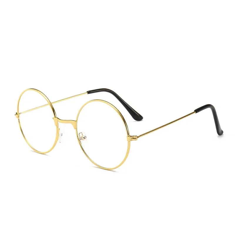 Retro Round Frame Literary Ultralight Anti-blue Light Glasses Female Anti-radiation Flat Mirror Stall Glasses