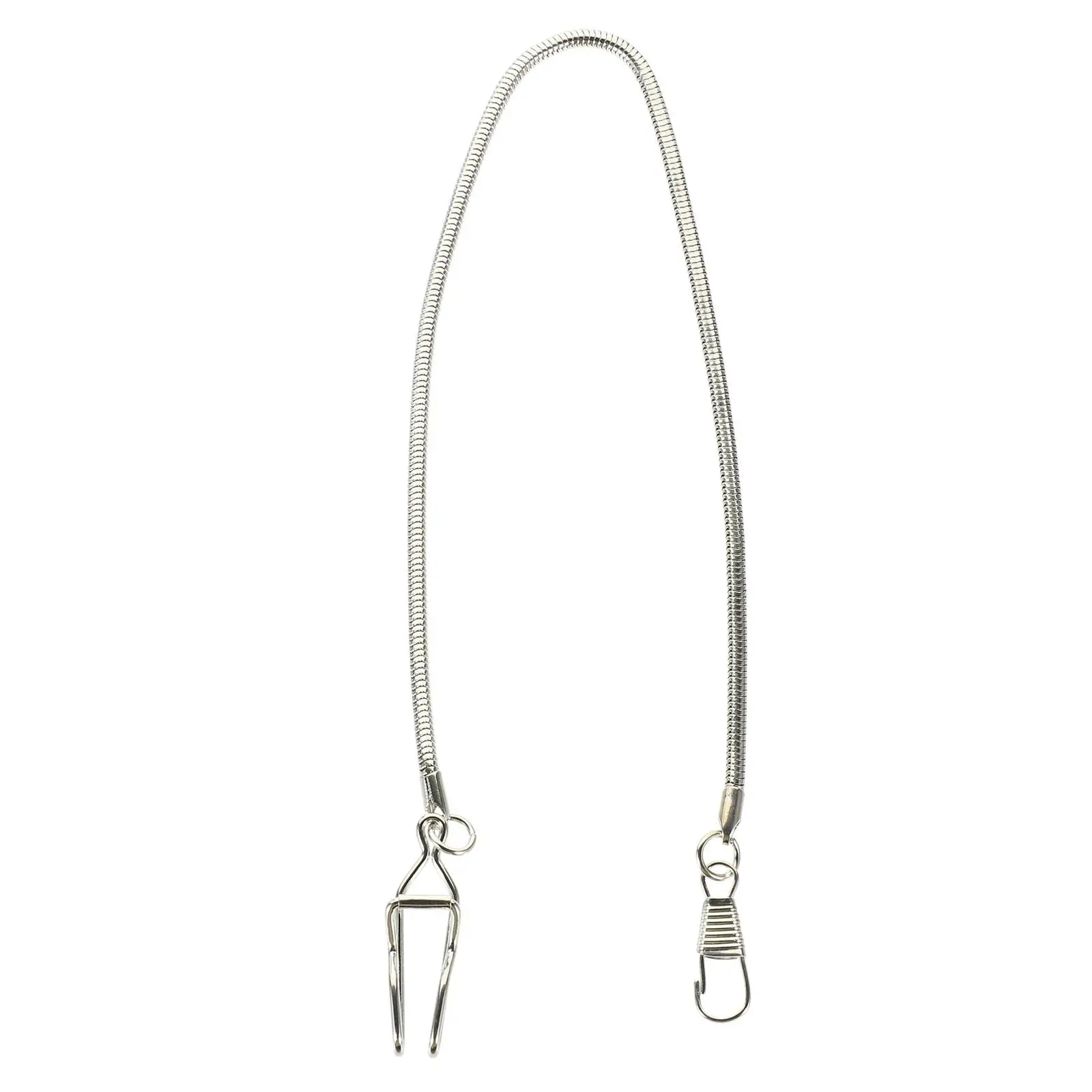 

Alloy Chains Metal Chain for Clip Pocket Watch Chains Pocket Clip Necklace Hanging Man Accessories Silver Snake Decor