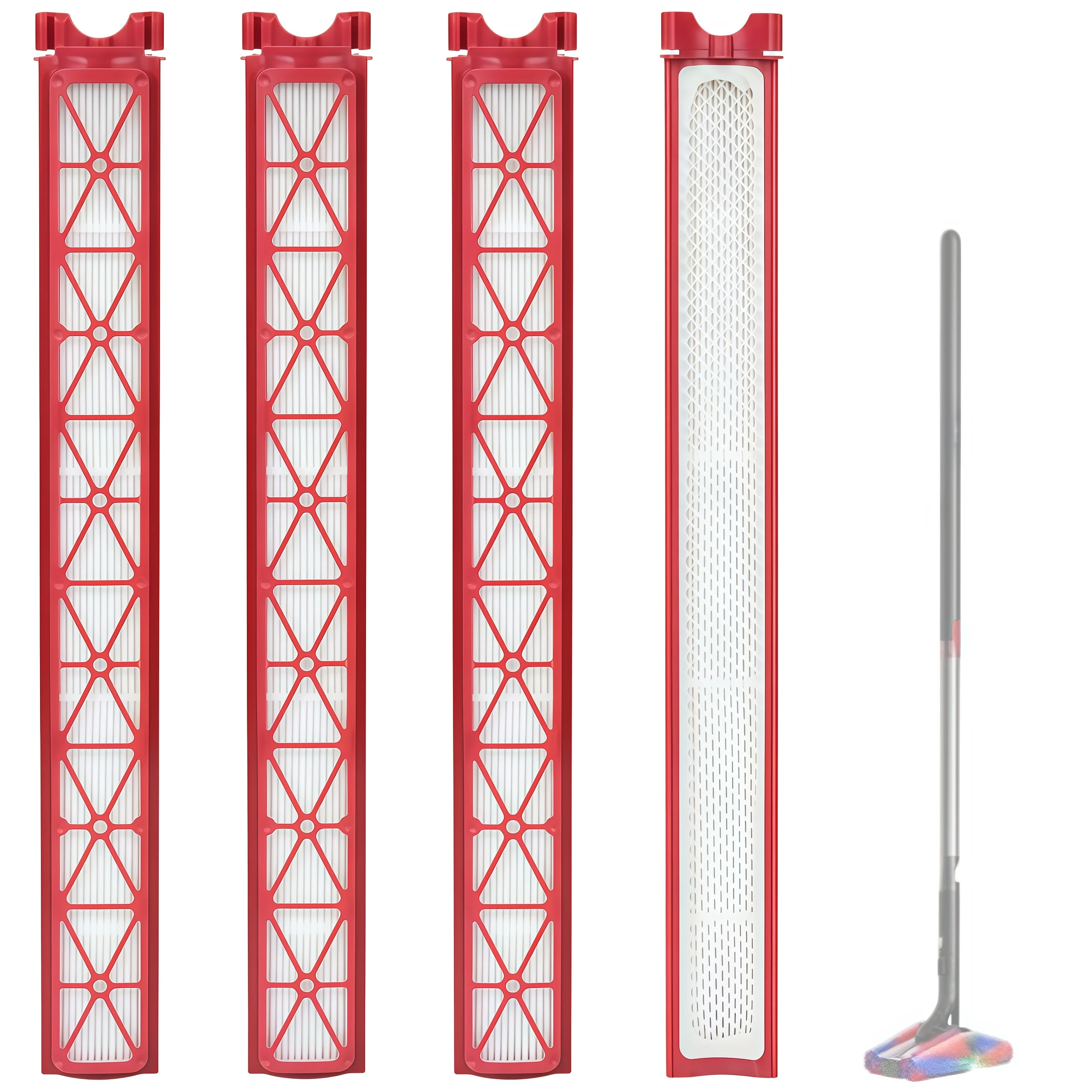 Paquete de 4 piezas de repuesto de filtro compatibles con Dyson PencilVac Fluffycones, aspiradora inalámbrica PencilvacFluffycones SV50FC AM