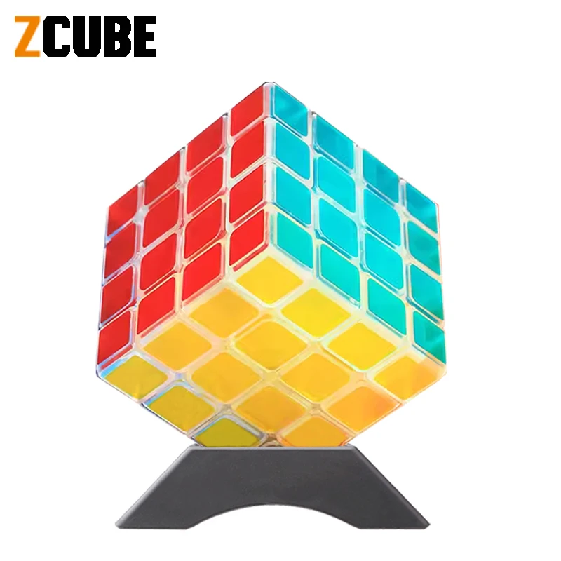 Zcube Transparent Magic Cube Pyraminx 4x4 3x3x3 2x2 5x5 Professional Speed Puzzle Children\'s Toys Gift 3x3 Speedcube Magico Cubo