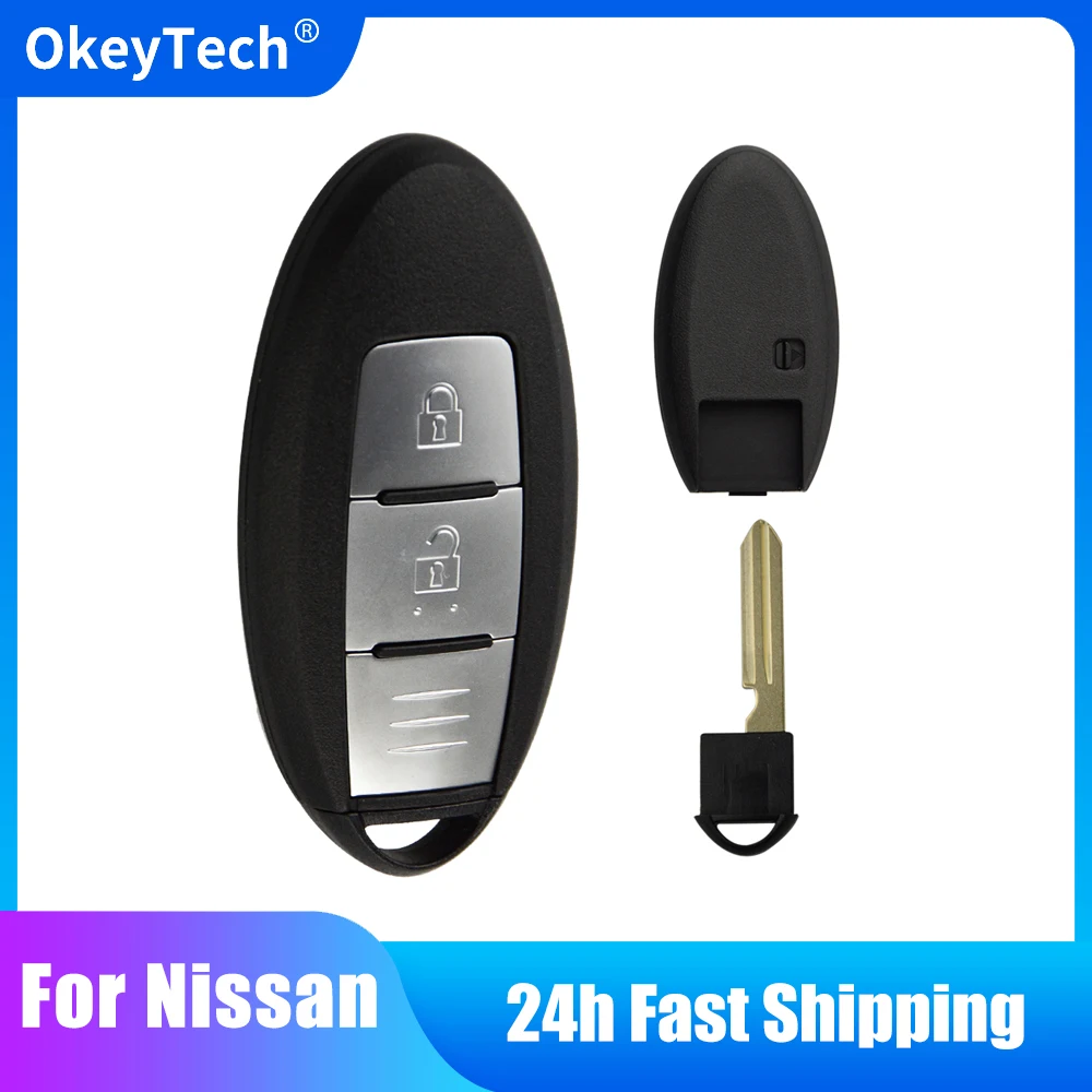 OkeyTech 3 Buttons Car Remote Key Shell for Nissan Cube Juke Versa Note X-Trail Qashaqai Sunny Juke Altima TIIDA Murano Maxima