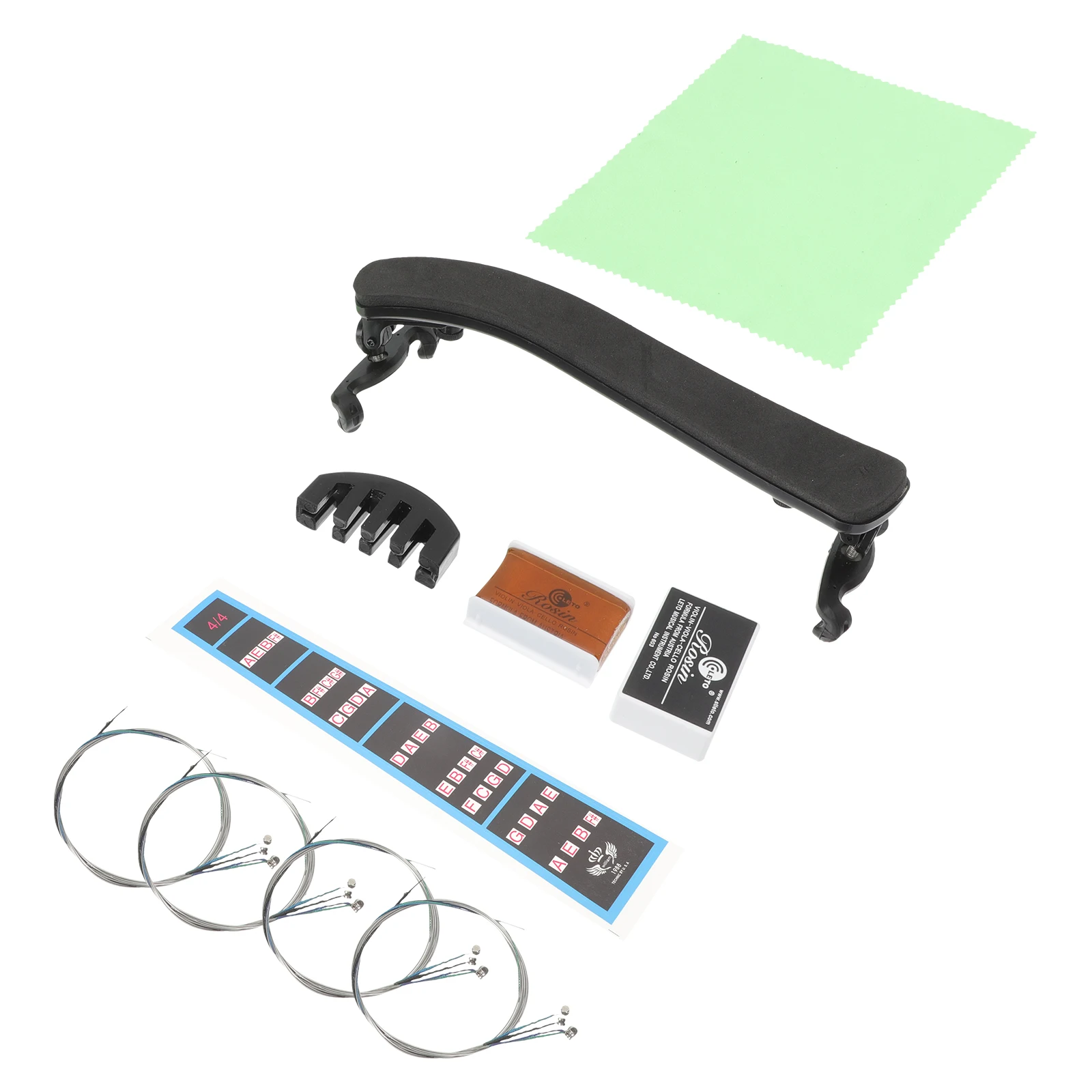 

Violin Accessories Set Wood Kit Parts Clamp Mount 4/4 Rest Attachment