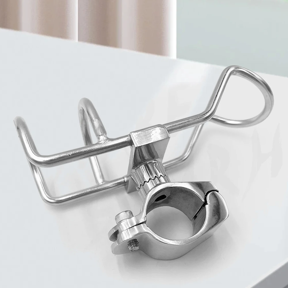 

Держатель для удочек из нержавеющей стали, крепление на рейку, двойной, поворотный на 360 градусов ° Кронштейн для удилищ, держатель для удочек для каяка, аксессуар для лодки