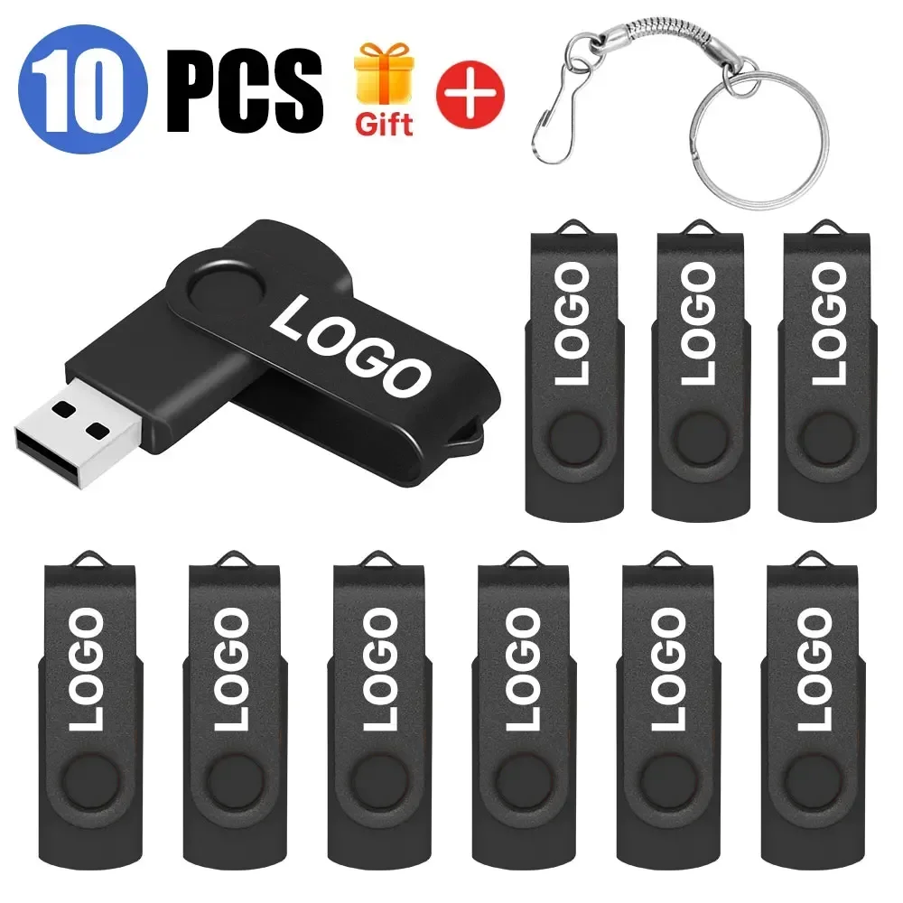 Unidad Flash USB de color, Pendrive de 1GB, 2GB, 4GB, 8GB, 16GB, 32GB, 64GB, regalo con logotipo personalizado gratis, 10 unidades por lote