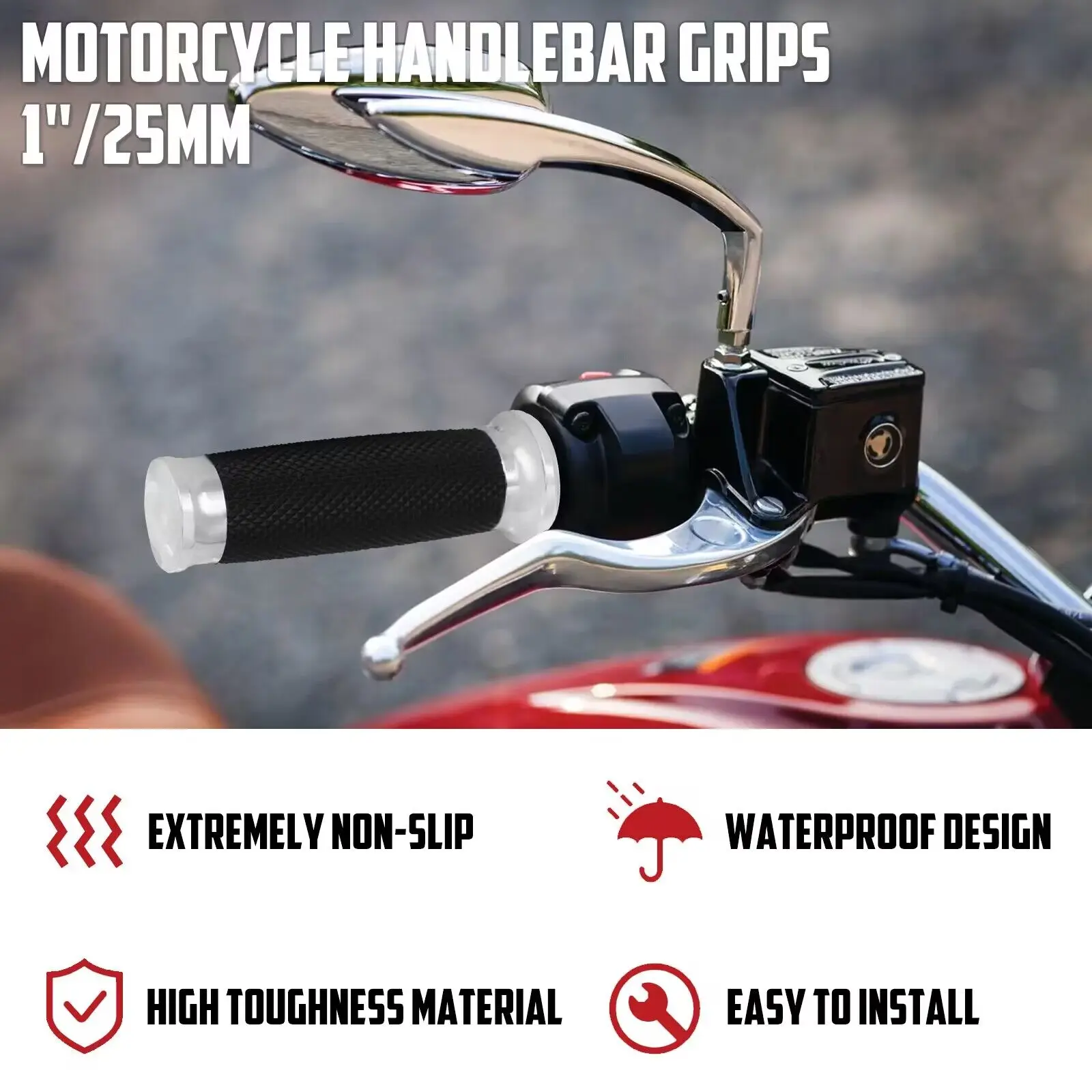 ユニバーサルモーターサイクルハンドルバーブラッククローム25mm,電子ハンドルバー,ハーレーツーリングsoftail dynaxl xr sportster72用