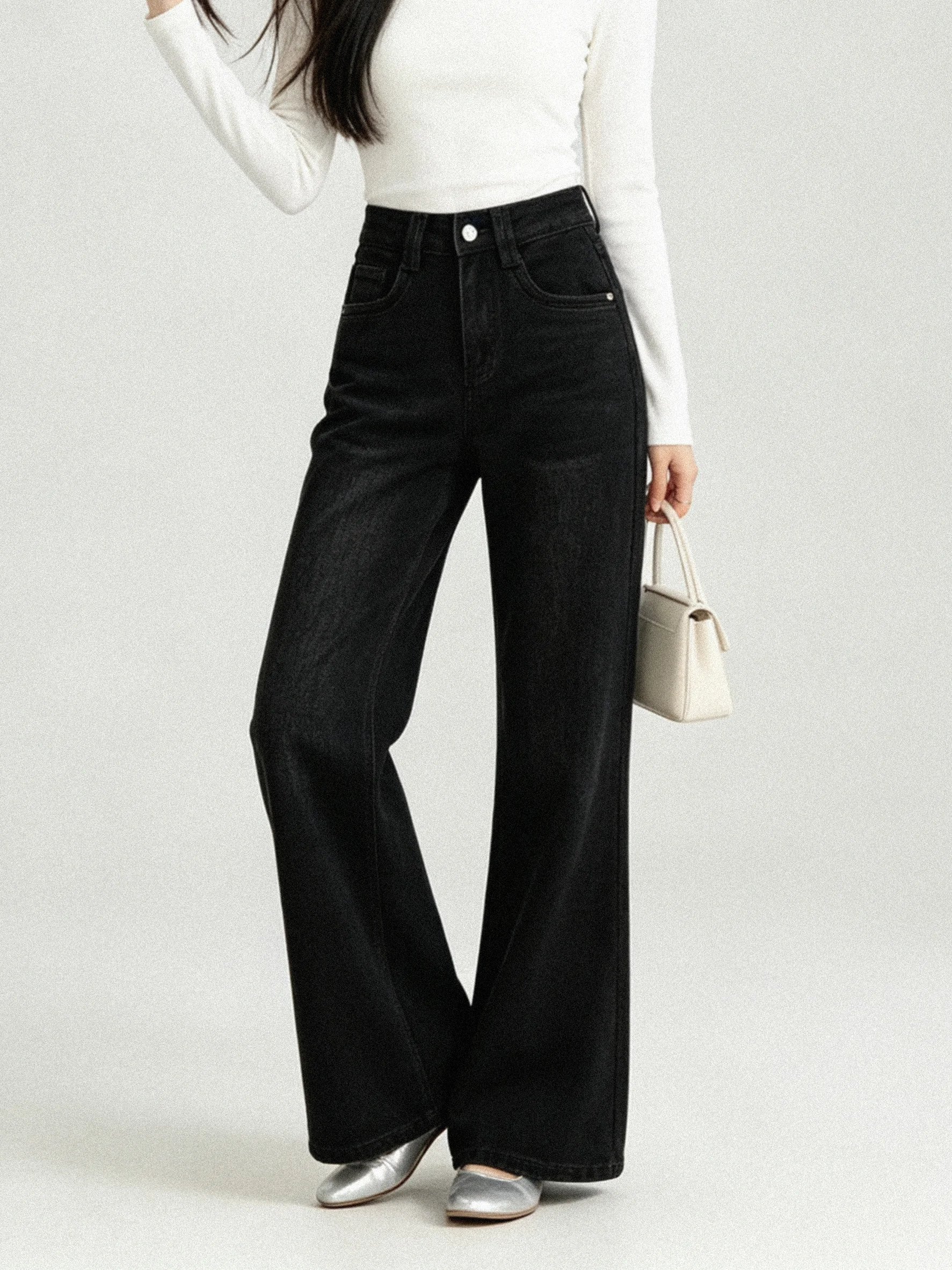 Slim Fit American Retro Sweet And Spicy High Waist Bell Bottom Jeans for Women Autumn Season Fashionable Long Pants