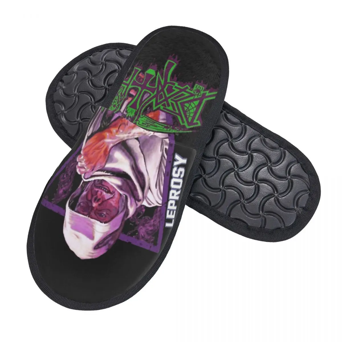 Custom D-Deathes Metal Leprosy King Classic House Slippers Women Comfy Memory Foam Slip On Bedroom Slipper Shoes