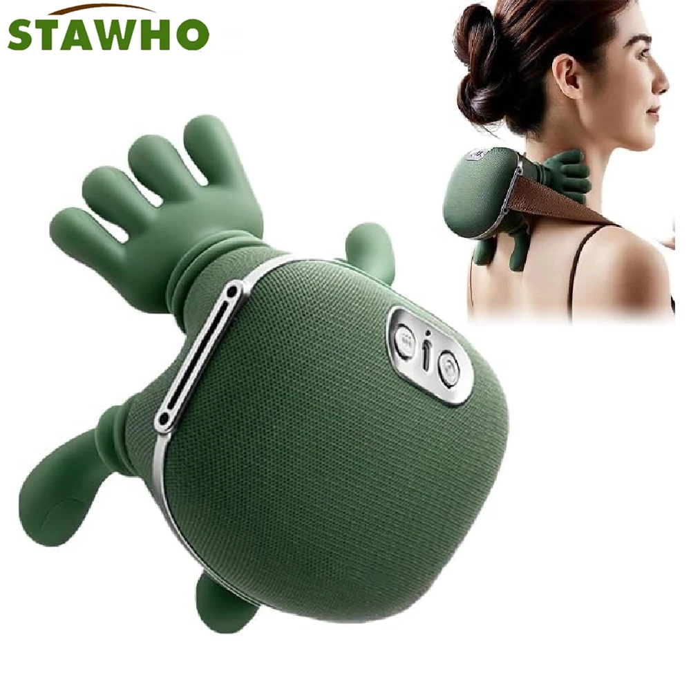 Shoulder Neck Massager,Bionic Heated Massager with 4D Kneading Fingers,Simulates Real Palm Massage,Relax Muscle Tension& Comfort