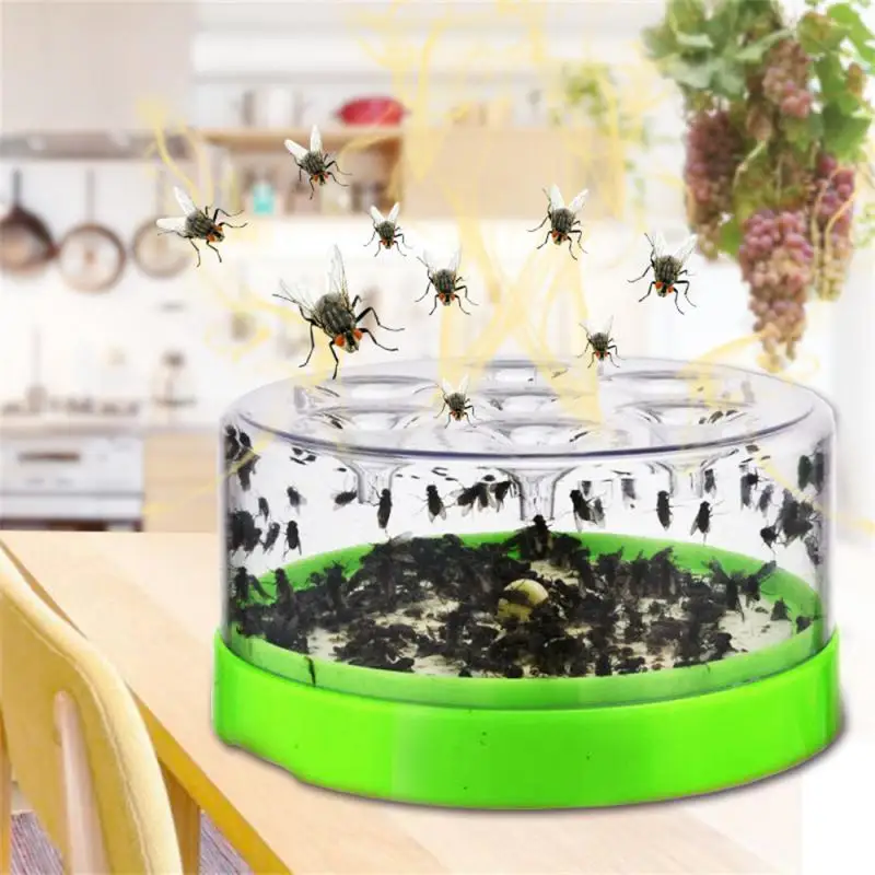 Household Electric Flies Catching Housefly Mute Single Containing Bait Fly Trap Automatic Flycatcher Fall-proof Pest Trap Device