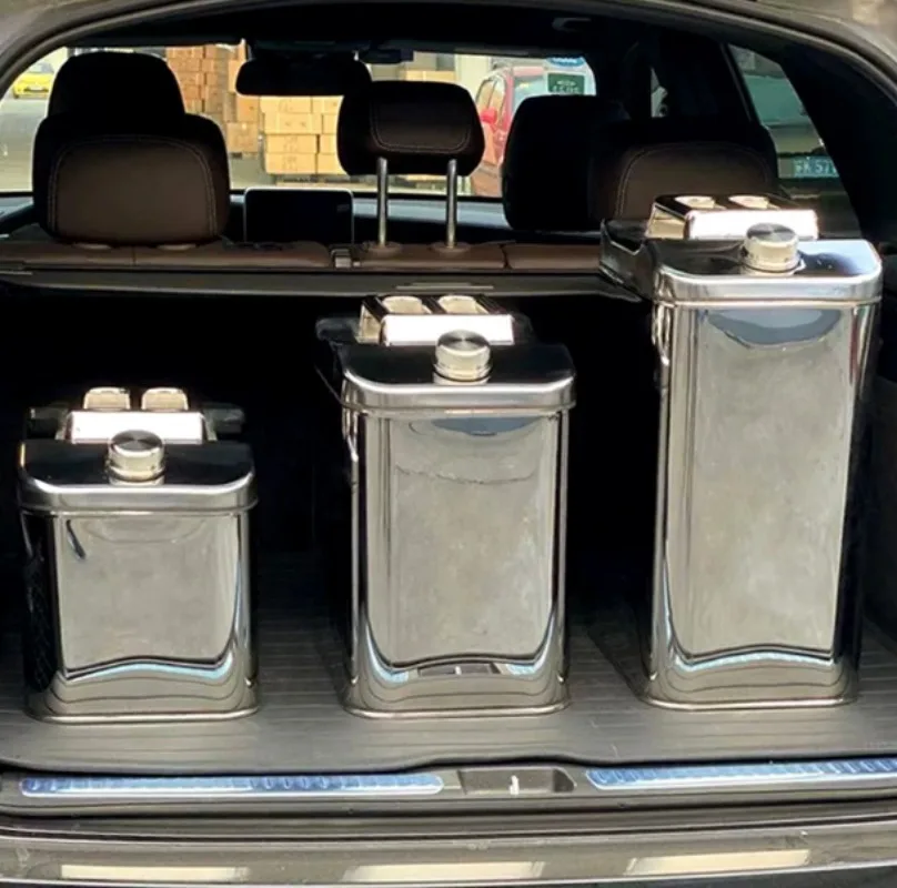 Thickened 304 Stainless Steel Spare Fuel Tank, 20‑40L Diesel Oil Drum, Heavy‑Duty Auxiliary Storage Tank for Truck Vehicles