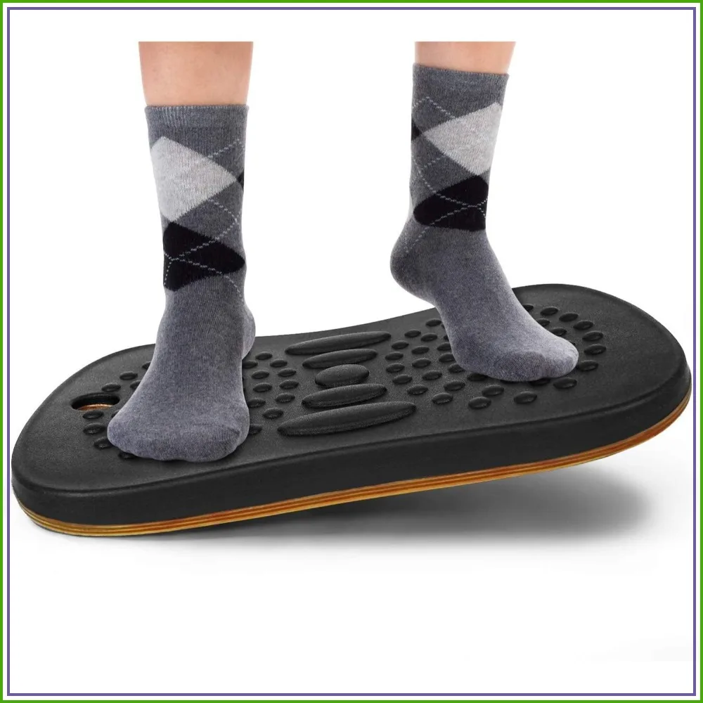 Tabla de Equilibrio Antifatiga para Escritorio - Tapete de Espuma, Tabla Oscilante, Accesorios de Oficina con Pelota de Masaje