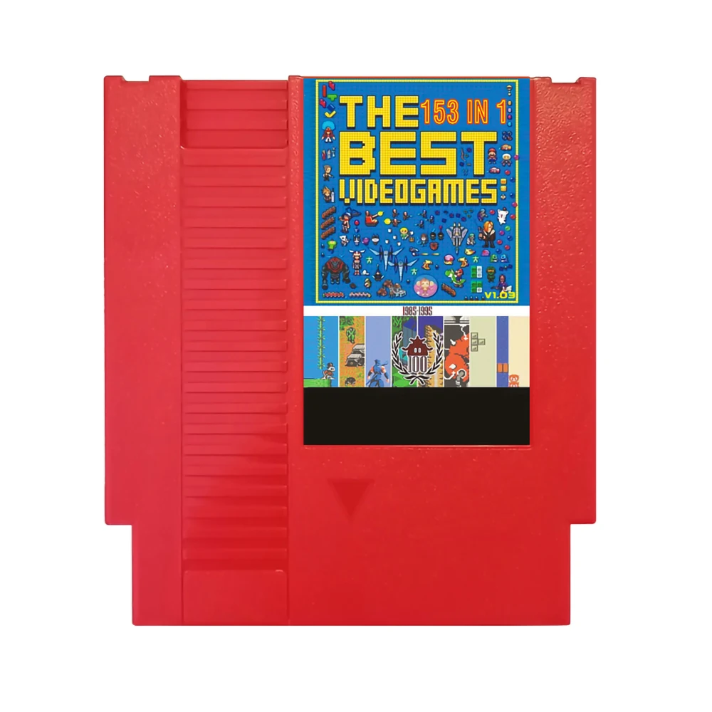 153 in 1 NES Game Cartridge Red Grey 72 Pins Retro Video Game Card For 8 Bit Game Cartridge Player