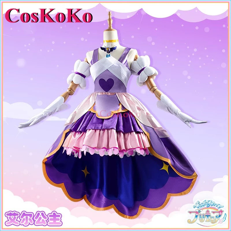 【Customized】CosKoKo Ellee/Cure Majesty Cosplay Anime Hirogaru Sky! Pretty Cure Costume Sweet Uniform Party Role Play Clothing