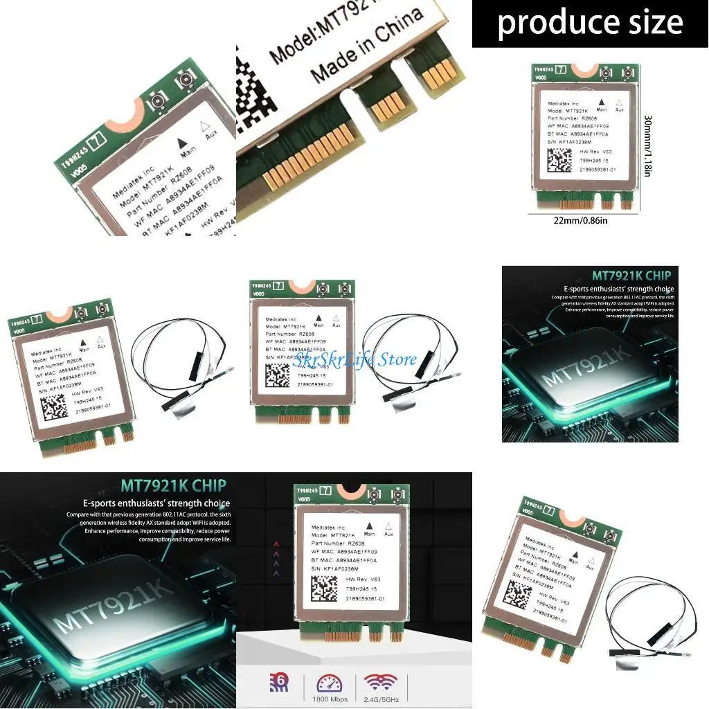 

E65E Desktop PCIe Wireless Adaptor Double Band Gigabit Speed Easy Installation
