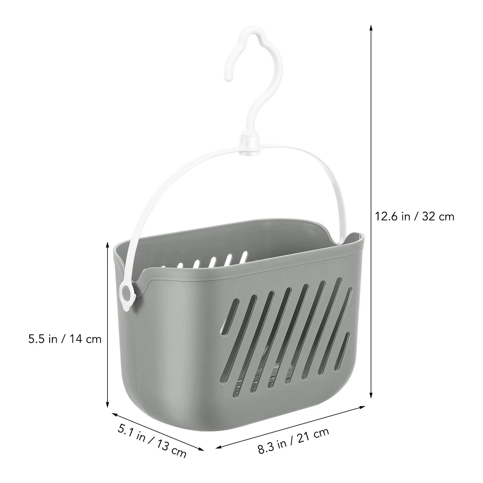 

Plastic Storage Basket Hook Hanging Shower Kitchen Organizer Waterproof Rustproof Colorfast Scratch Resistant Rotatable Hollow