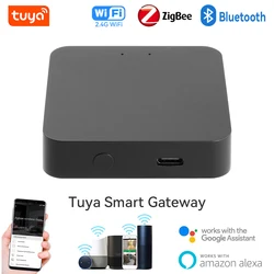 Hub de enlace inteligente Tuya ZigBee 3,0, multimodo, puente de casa inteligente, Bluetooth, aplicación de Control remoto inalámbrico para Alexa y Google Home