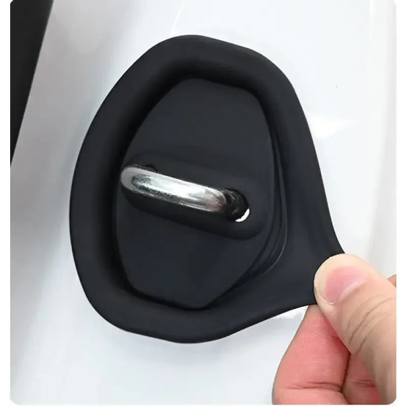 4pcs Universal Car Door Closing Shockproof Silicone Cushion Mute Shock Absorber Protective Covers Car Door Latch Accessories