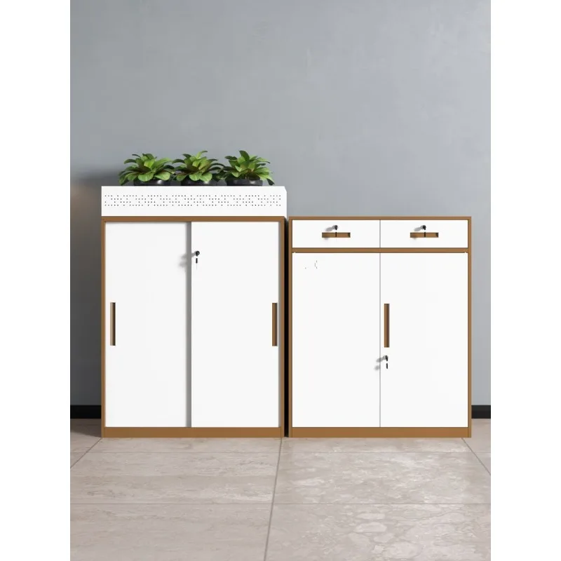 locker, filing cabinet, data floor-to-ceiling sliding door cabinet, flower groove partition, low  steel