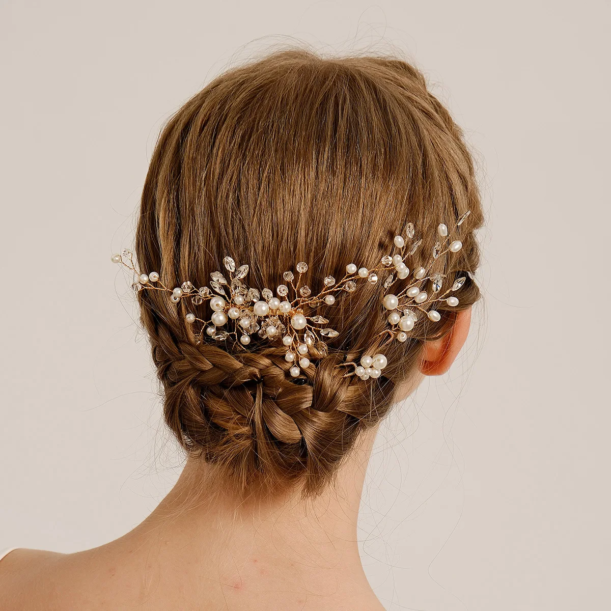 

Beautiful Antique Hair Plug Comb Set, New Bridal Handmade Hair Accessories, High-end Pearl Hairpin, Comb, Women