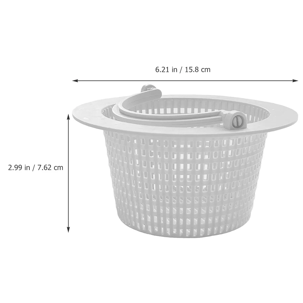 Cesta de filtro de natação, cesta de bomba de plástico para piscina, dispositivo de fornecimento de filtro, sistema anti entupimento, ferramenta de limpeza, acessório de piscina