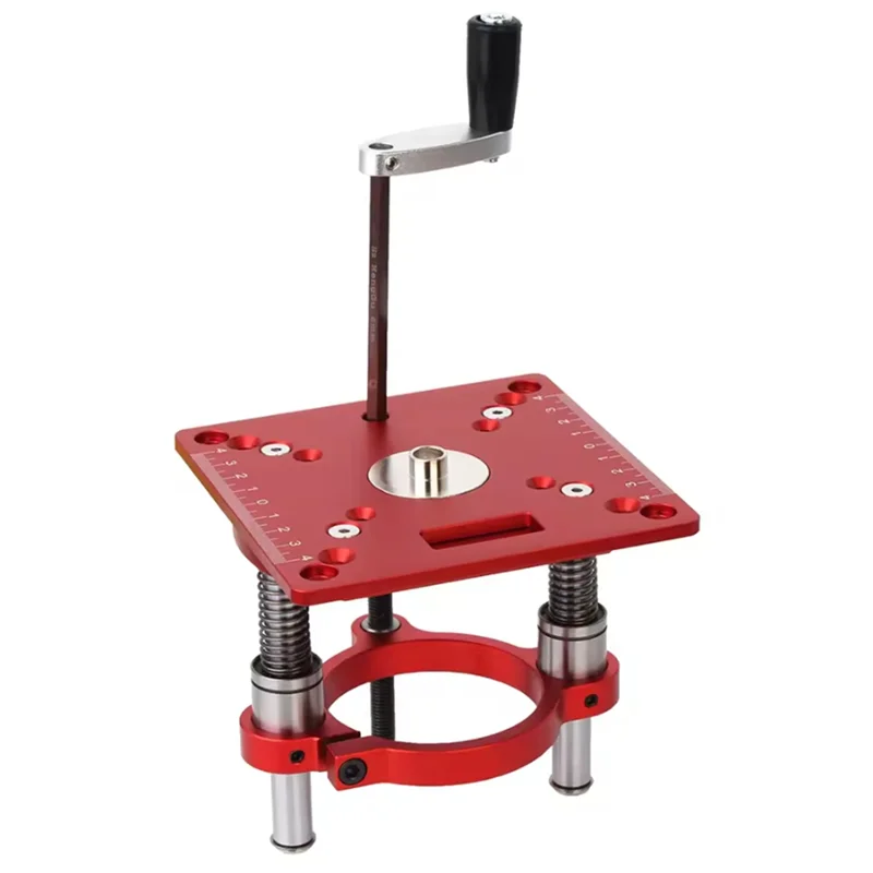

ABKO-Precision Router Lift Woodworking Router Table Insert Plate Lift Base Engraving DIY Tools For 63.5-65Mm Diameter Motors