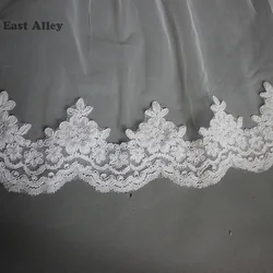 Bianco avorio accessori da sposa pizzo 5M/500cm lunghezza cattedrale velo da sposa Mantilla di pizzo veli da sposa matrimonio