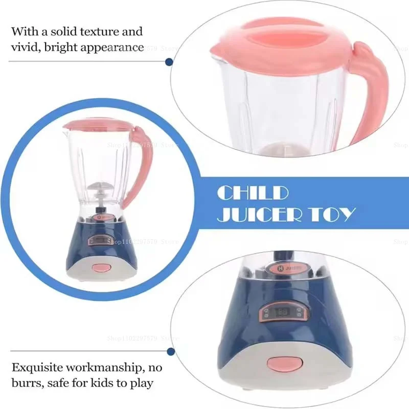 新しいごっこ遊びキッチンセット ミニ電動ジューサーマシン シミュレーション家電おもちゃ 子供向け 若いシェフへの理想的な贈り物