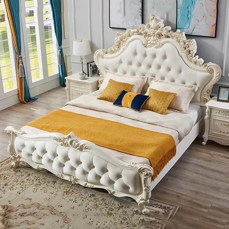 لـ Hochwertiges Luxusbett، Romantische Echsthetik، Schlafende Prinzessin، Ungewöhnlicher Schlossbett، Hochzeit، Modern Designer-