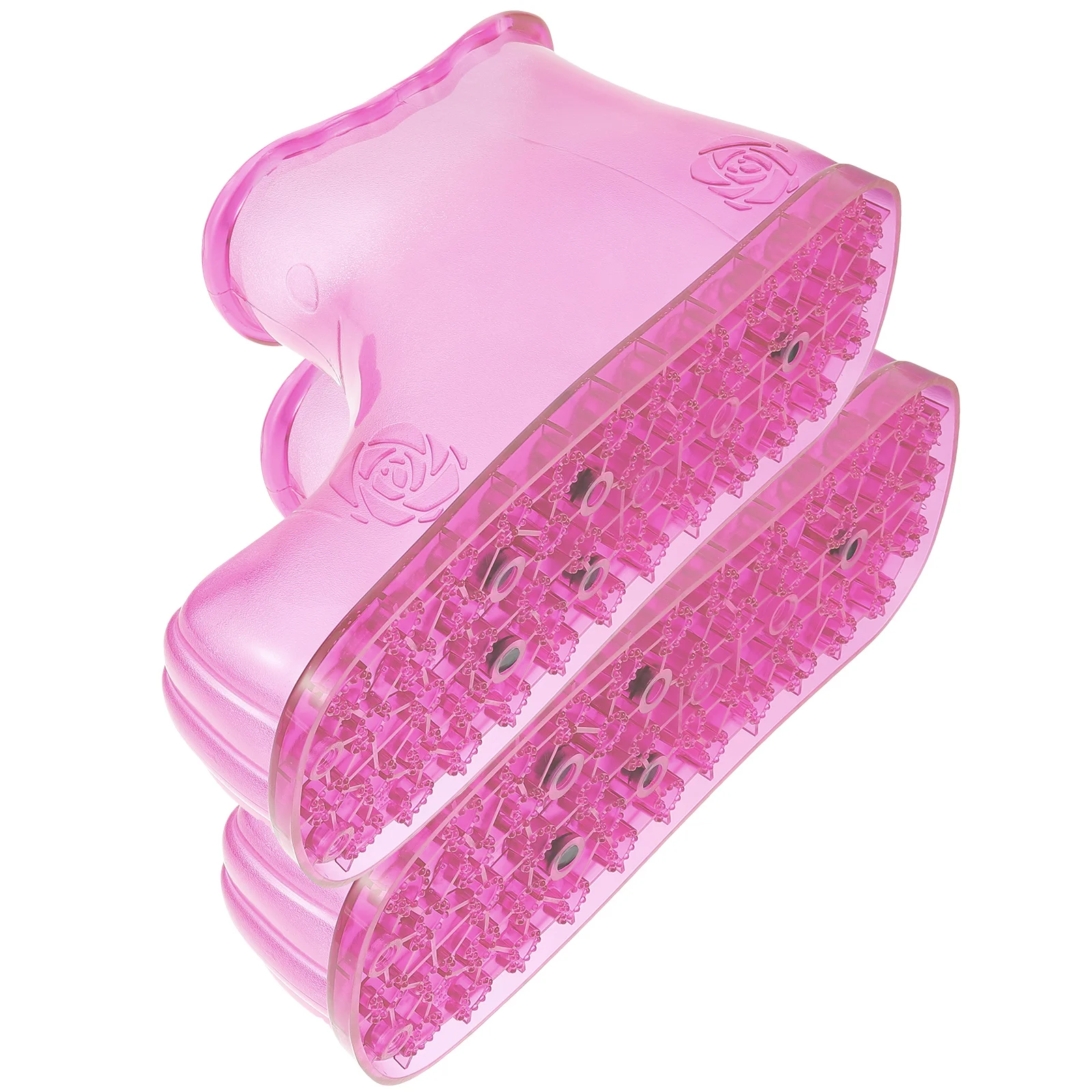 

Portable Foot Bath Spa Shoes Pedicure Soaking Bucket 18cm High Cylindrical Plastic Massage Tub for Home UseRed